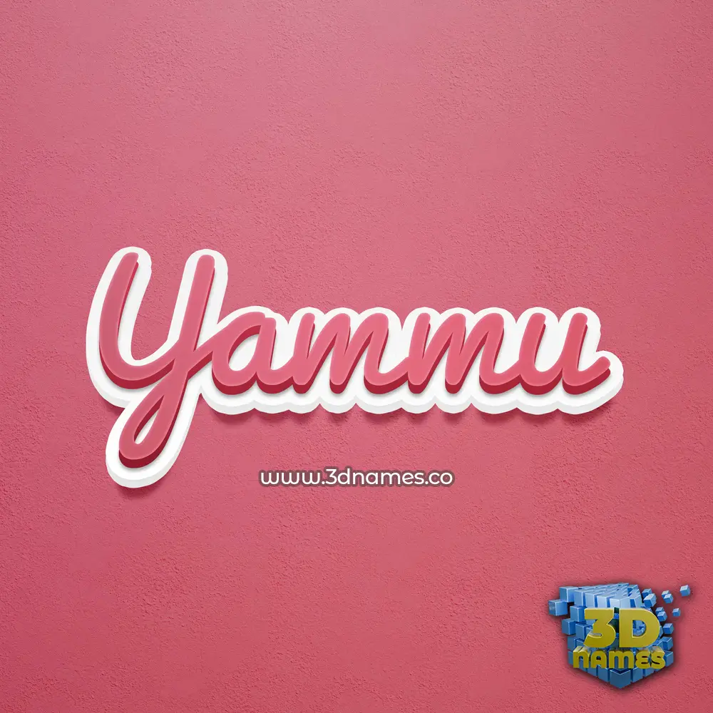 yammu in Red Scribble style - 3D name wallpaper