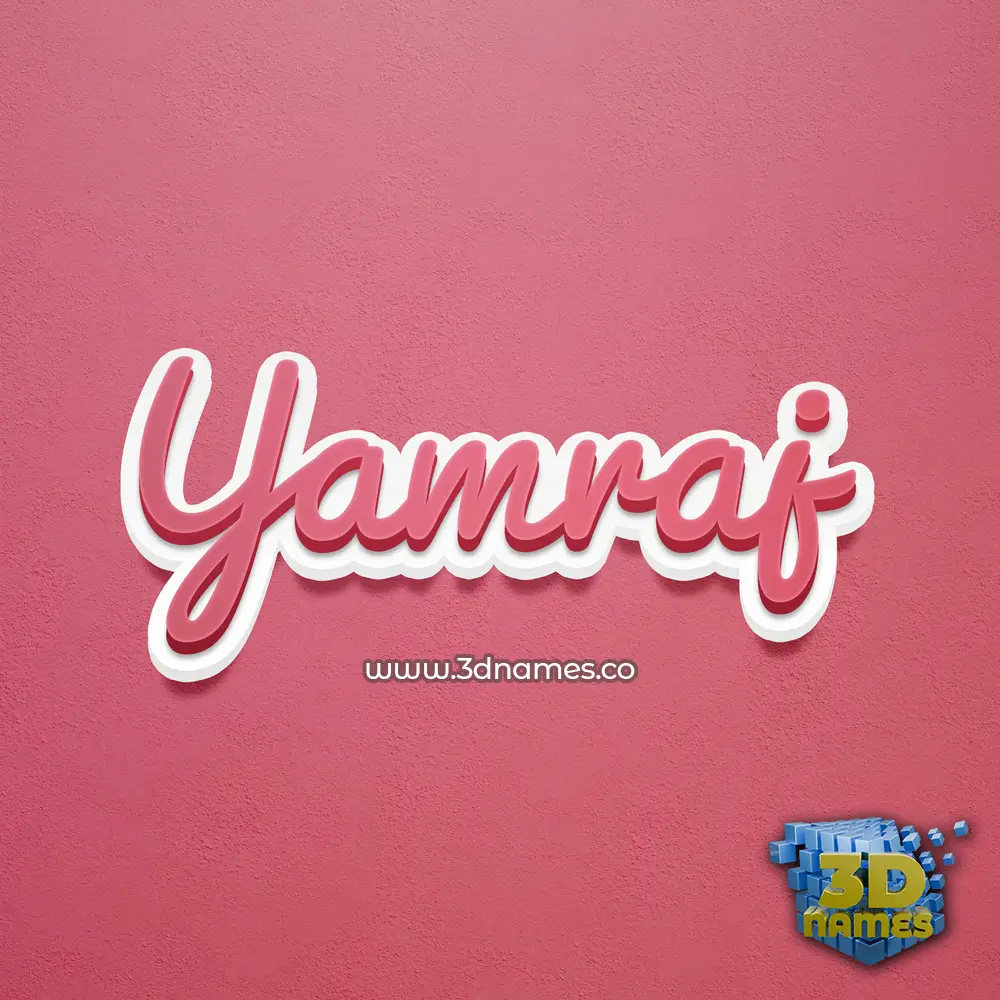 yamraj in Red Scribble style - 3D name wallpaper