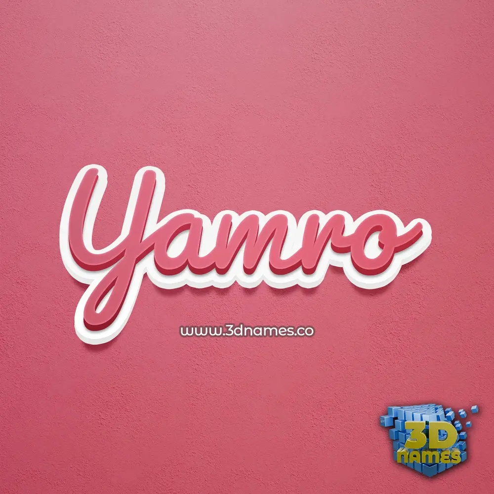 yamro in Red Scribble style - 3D name wallpaper