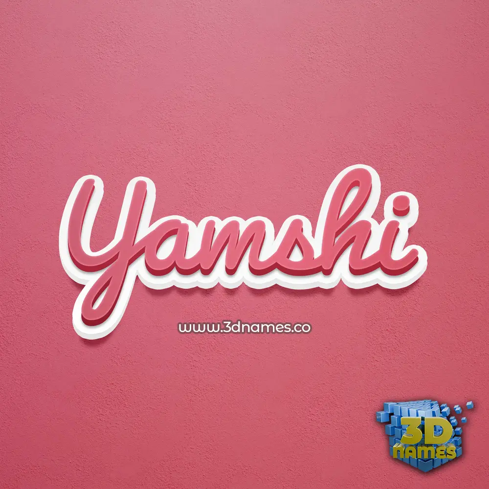 yamshi in Red Scribble style - 3D name wallpaper