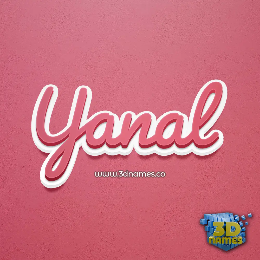 yanal in Red Scribble style - 3D name wallpaper