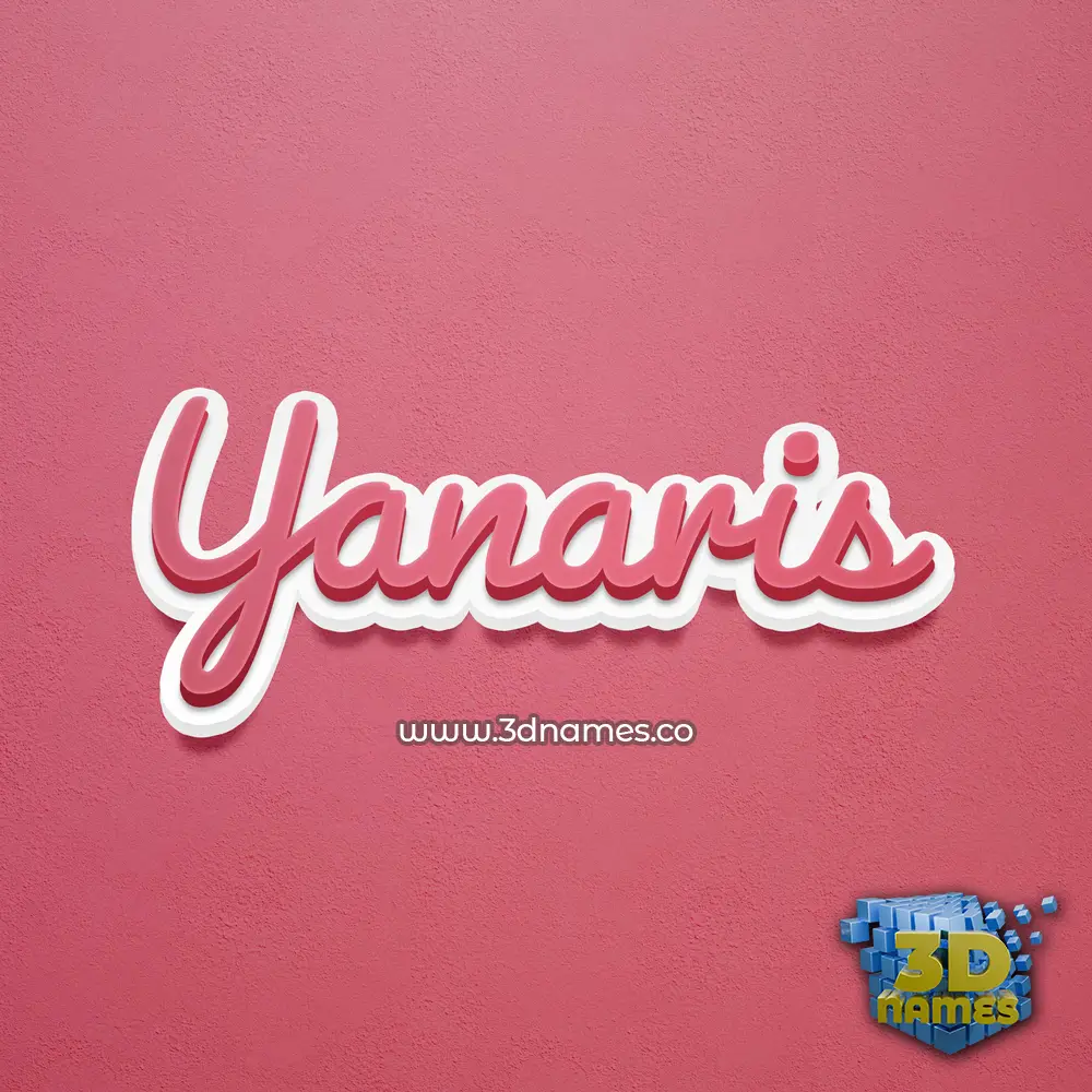 yanaris in Red Scribble style - 3D name wallpaper