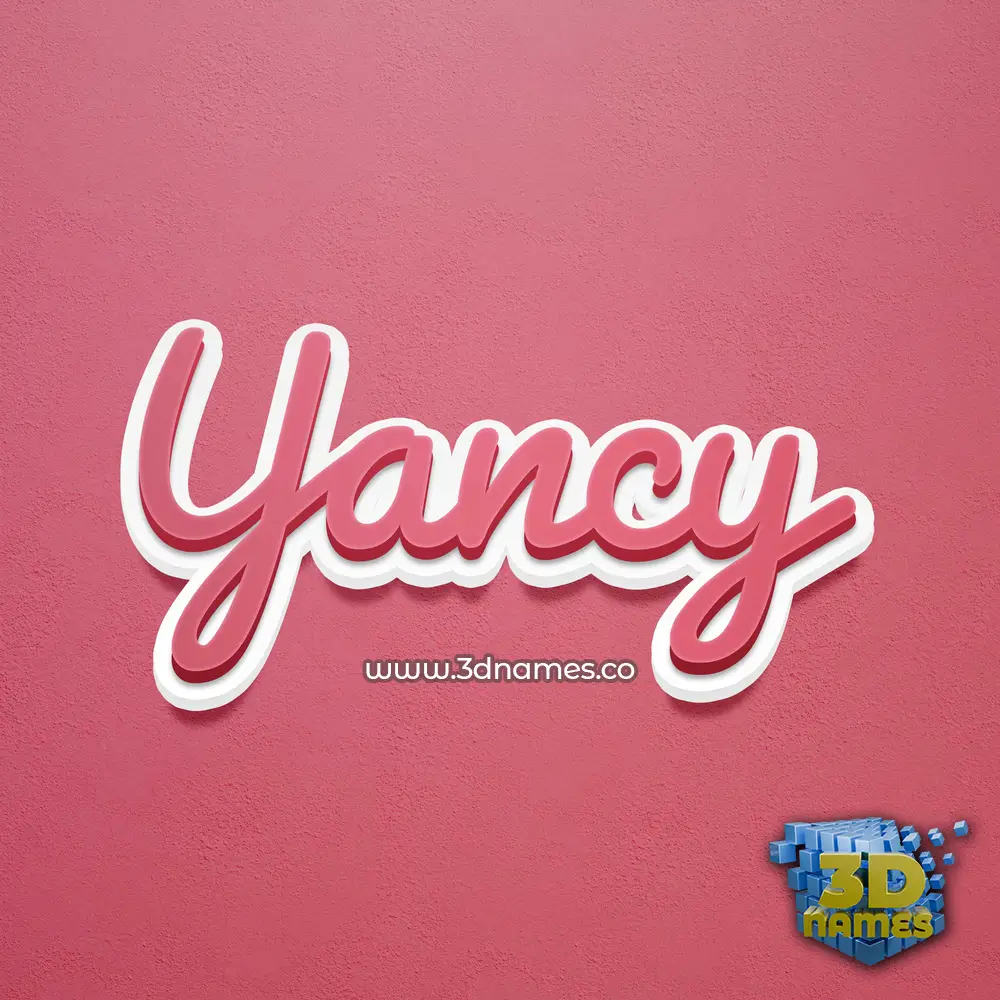 yancy in Red Scribble style - 3D name wallpaper