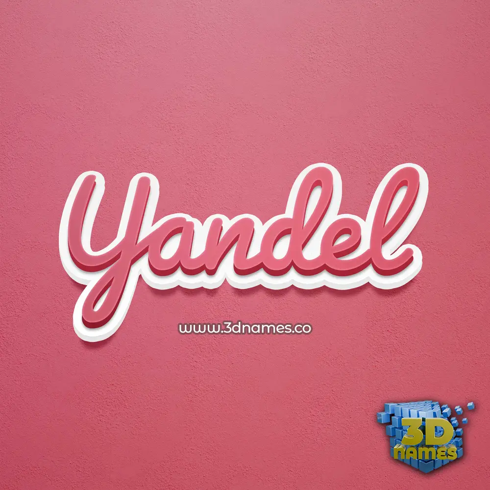 yandel in Red Scribble style - 3D name wallpaper