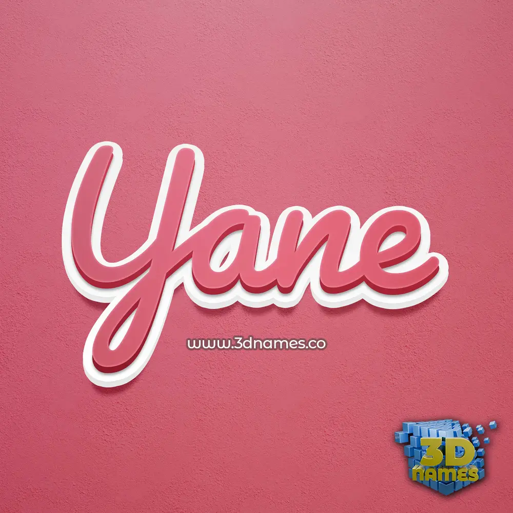 yane in Red Scribble style - 3D name wallpaper