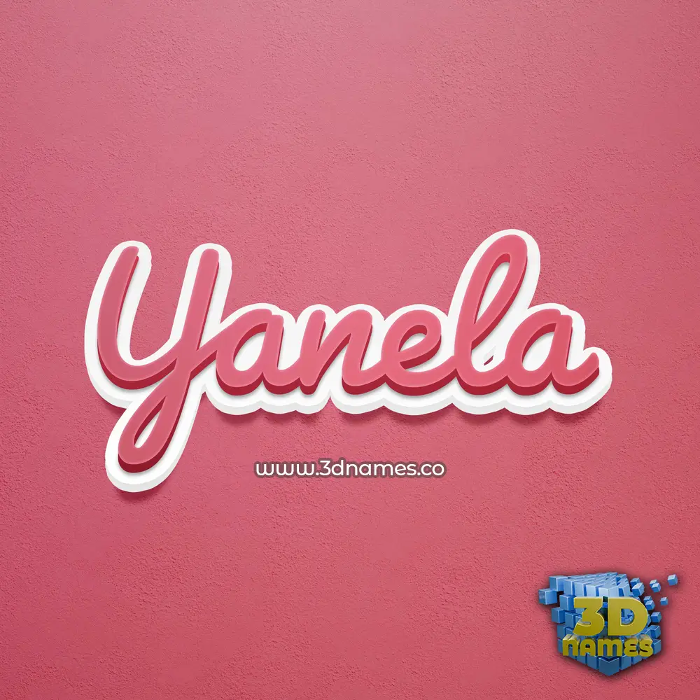 yanela in Red Scribble style - 3D name wallpaper