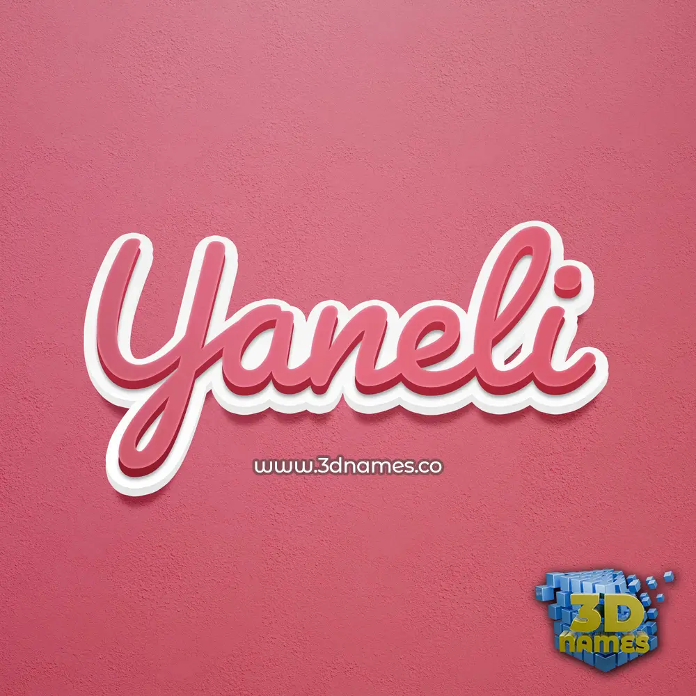 yaneli in Red Scribble style - 3D name wallpaper