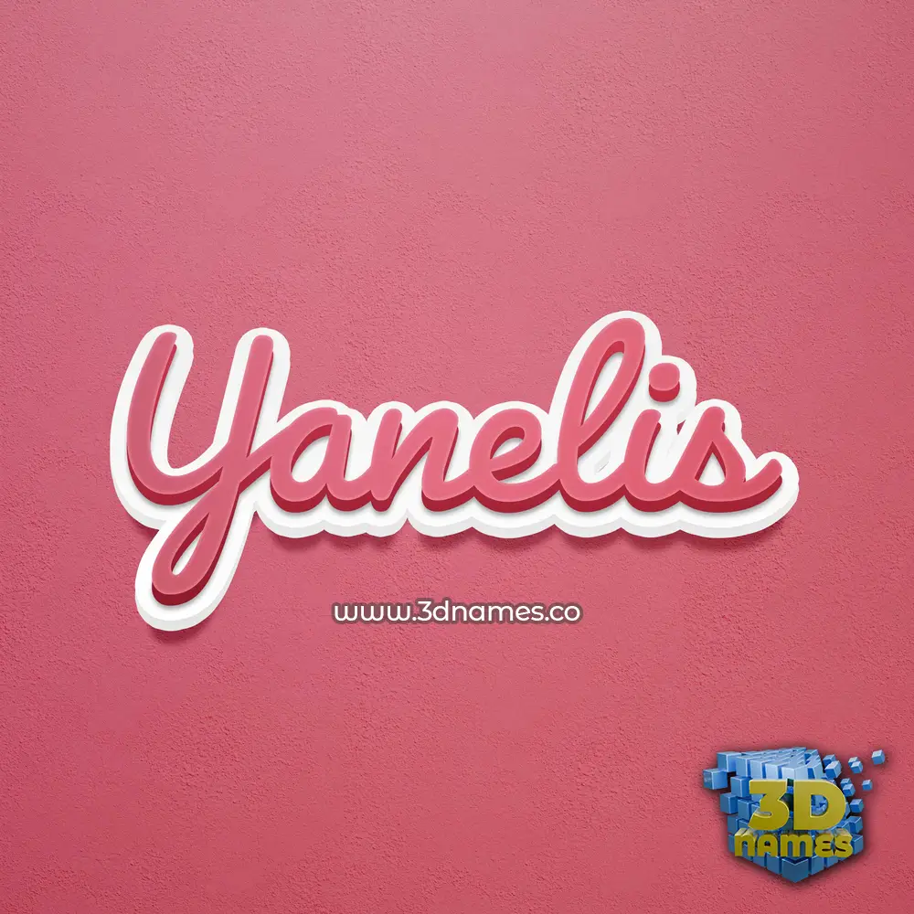 yanelis in Red Scribble style - 3D name wallpaper