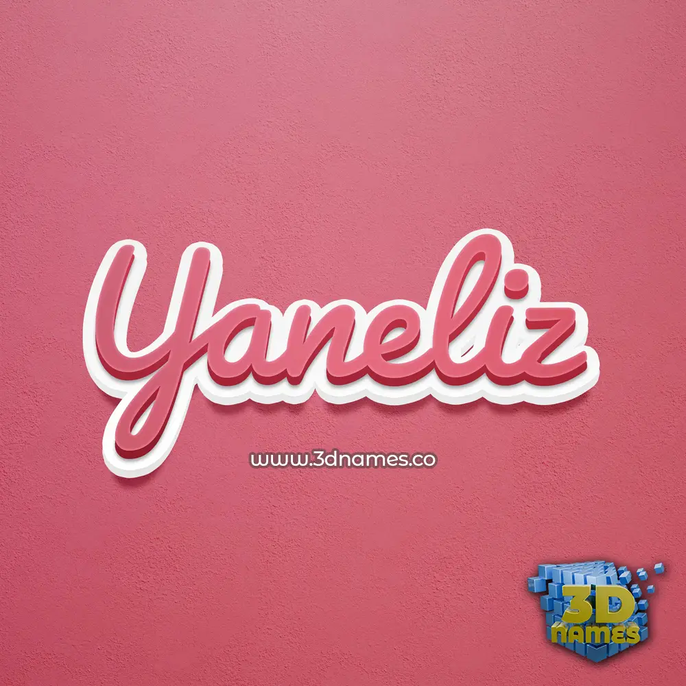 yaneliz in Red Scribble style - 3D name wallpaper