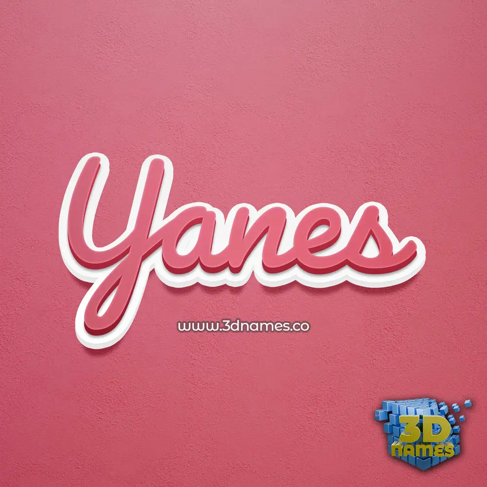 yanes in Red Scribble style - 3D name wallpaper