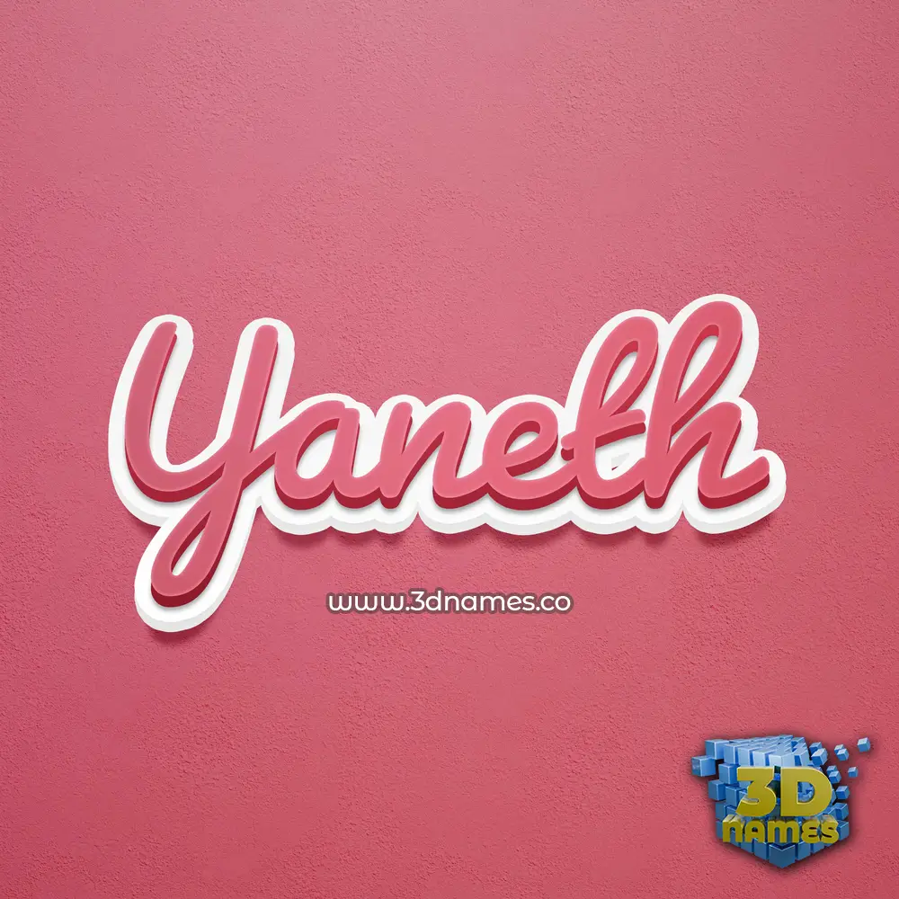 yaneth in Red Scribble style - 3D name wallpaper