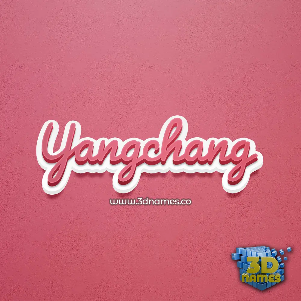 yangchang in Red Scribble style - 3D name wallpaper