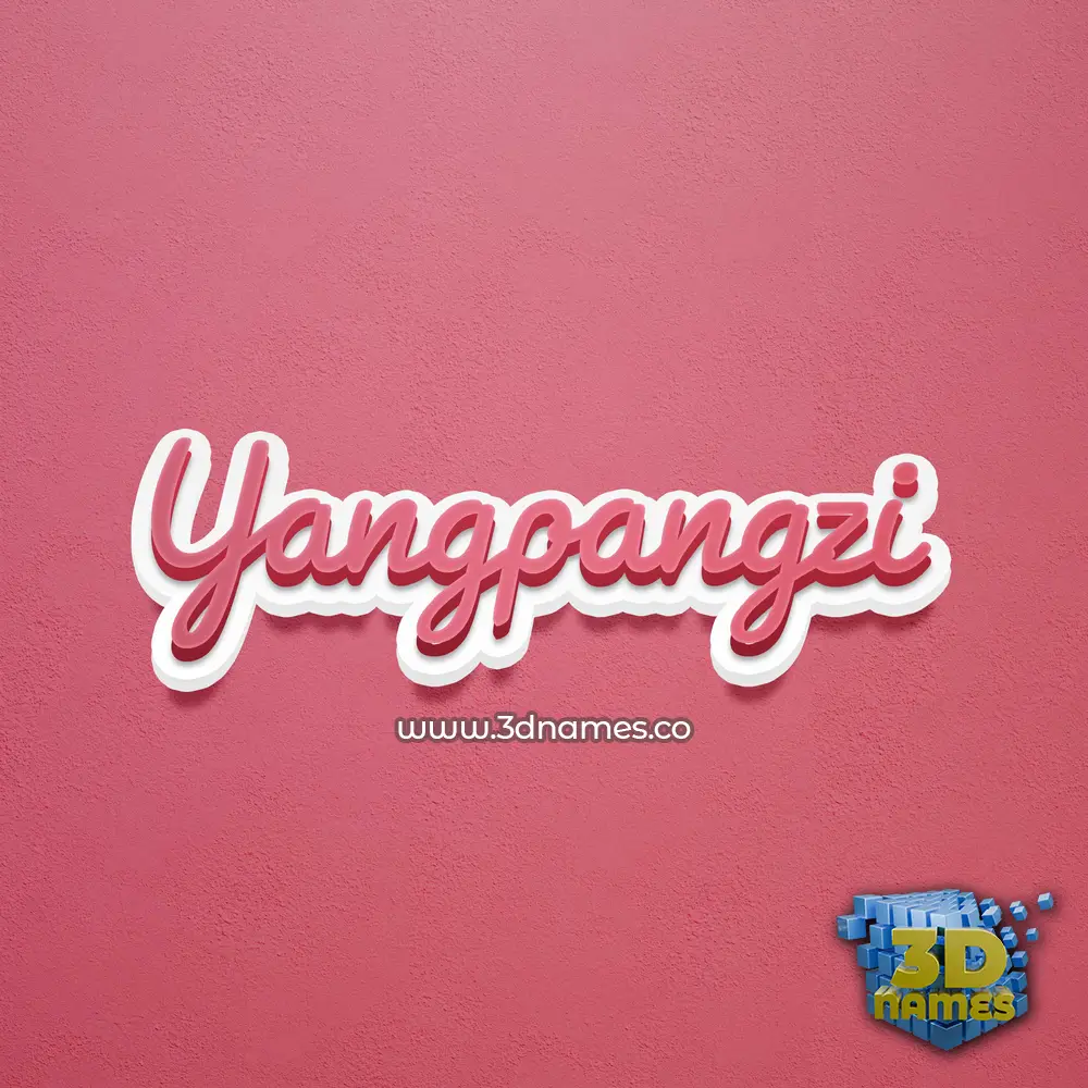 yangpangzi in Red Scribble style - 3D name wallpaper