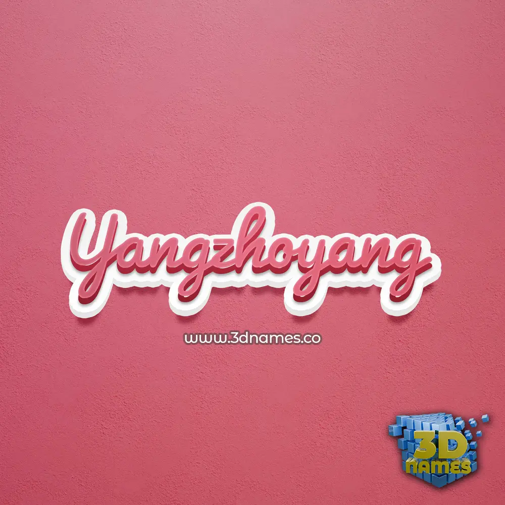 yangzhoyang in Red Scribble style - 3D name wallpaper