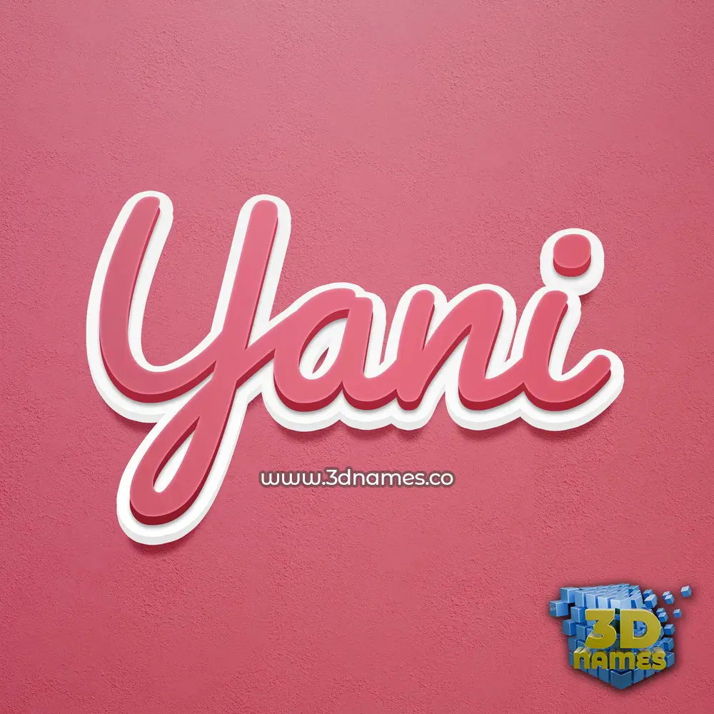 yani in Red Scribble style - 3D name wallpaper