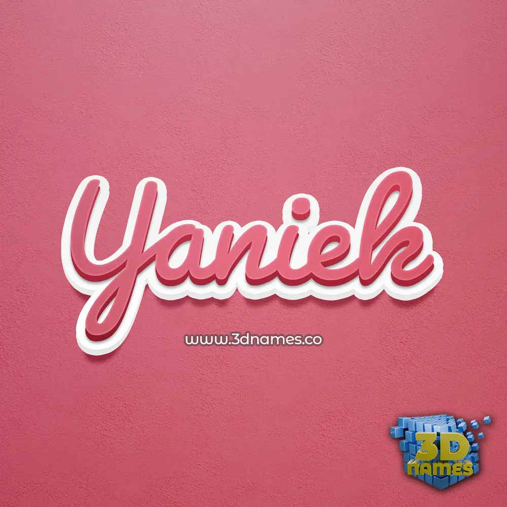 yaniek in Red Scribble style - 3D name wallpaper