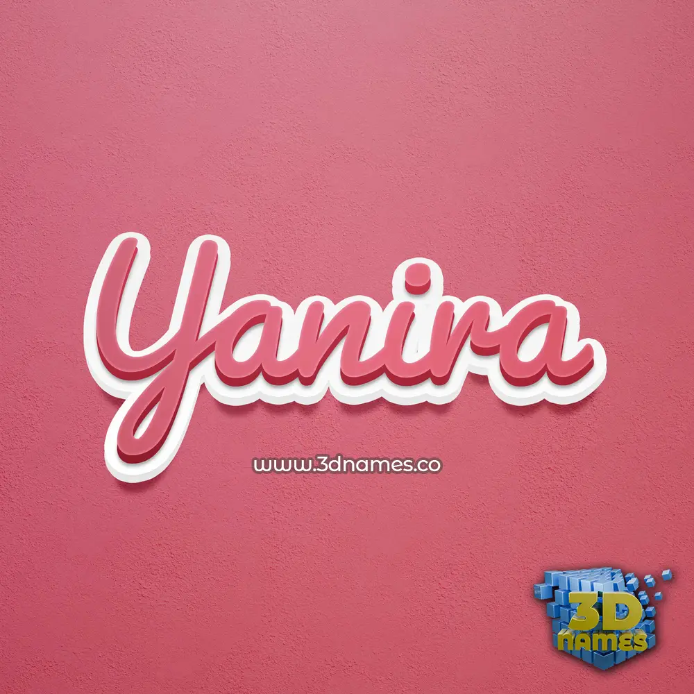 yanira in Red Scribble style - 3D name wallpaper