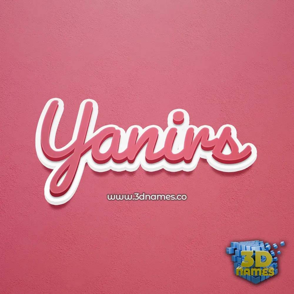 yanirs in Red Scribble style - 3D name wallpaper
