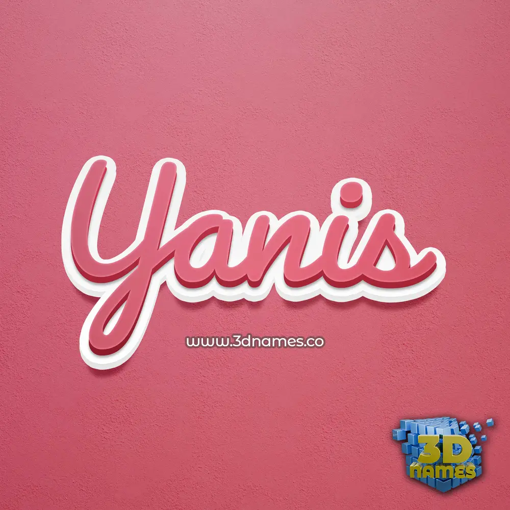 yanis in Red Scribble style - 3D name wallpaper