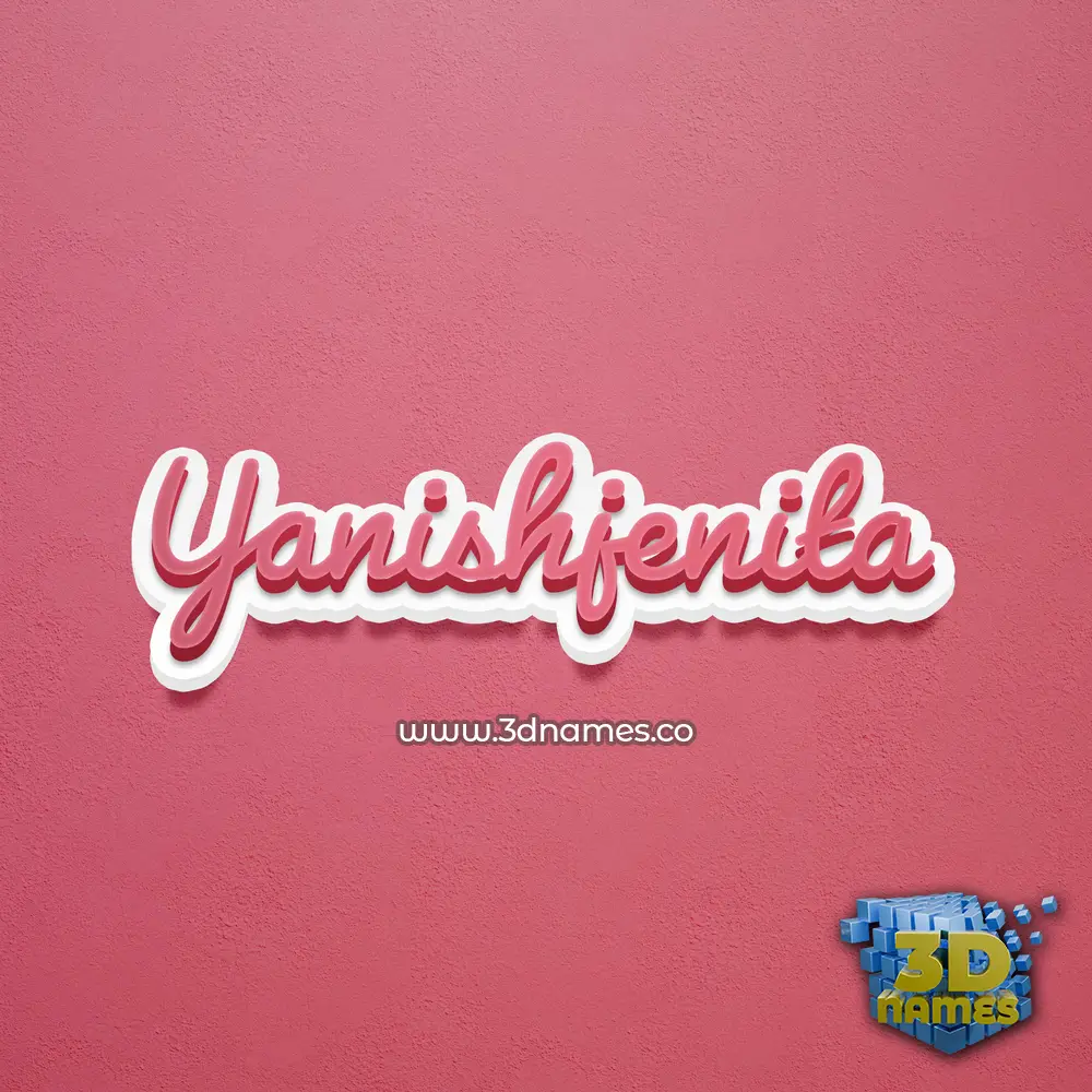 yanishjenita in Red Scribble style - 3D name wallpaper