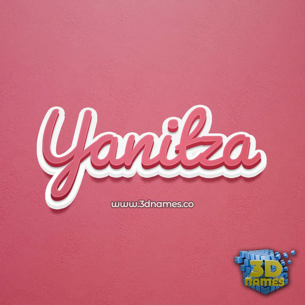 yanitza in Red Scribble style - 3D name wallpaper