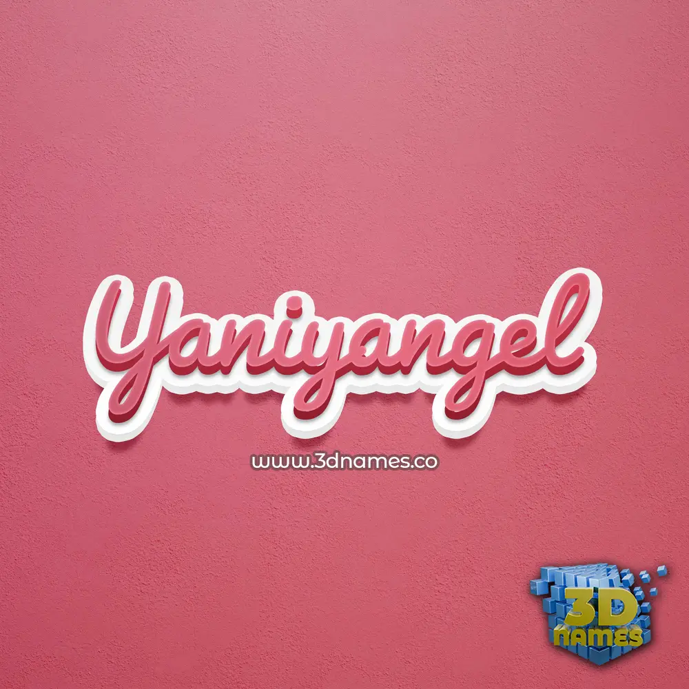 yaniyangel in Red Scribble style - 3D name wallpaper