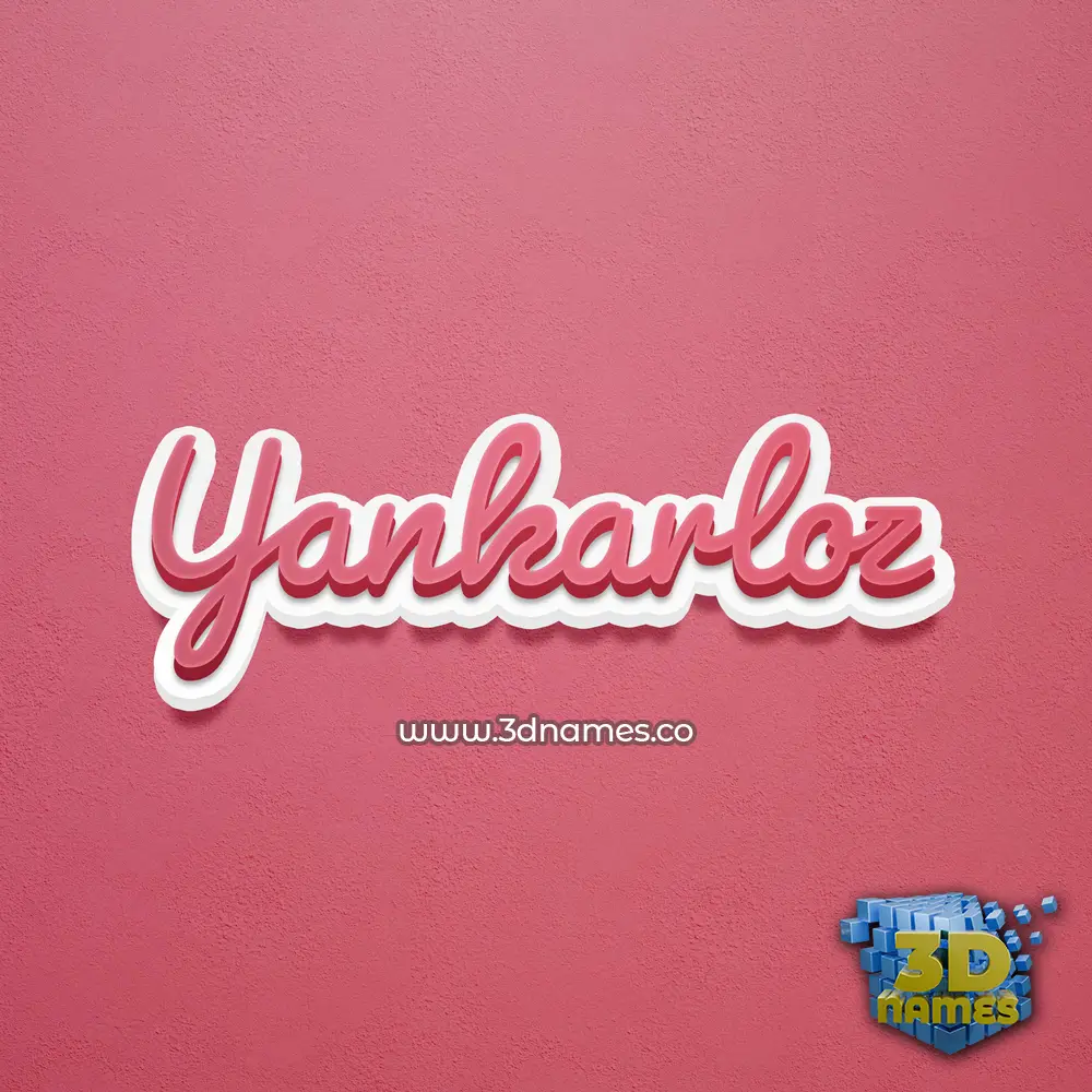 yankarloz in Red Scribble style - 3D name wallpaper