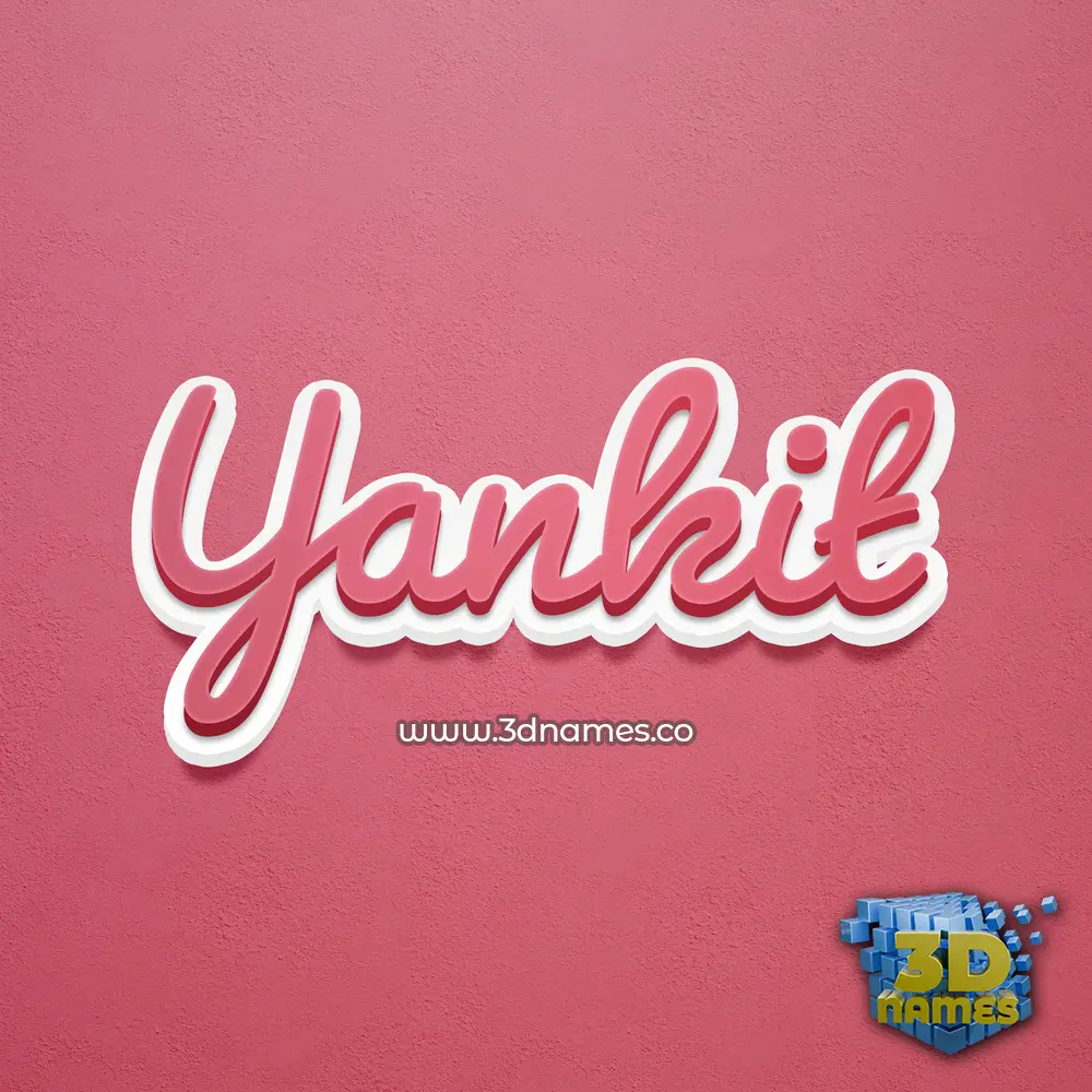 yankit in Red Scribble style - 3D name wallpaper