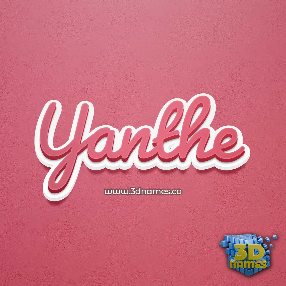 yanthe in Red Scribble style - 3D name wallpaper