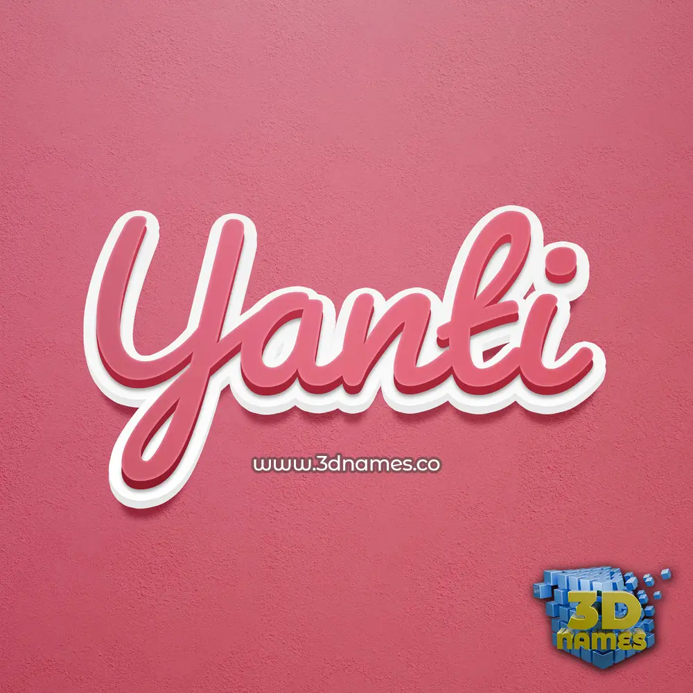yanti in Red Scribble style - 3D name wallpaper