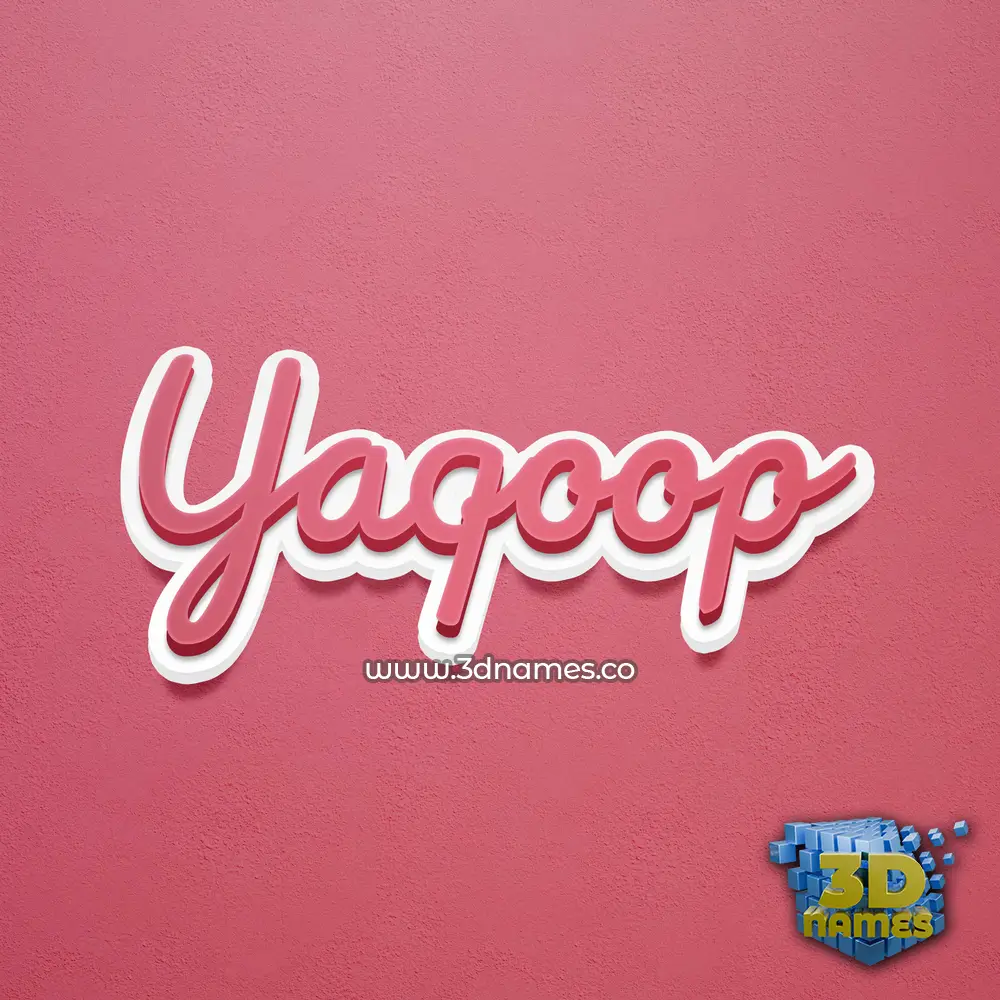 yaqoop in Red Scribble style - 3D name wallpaper