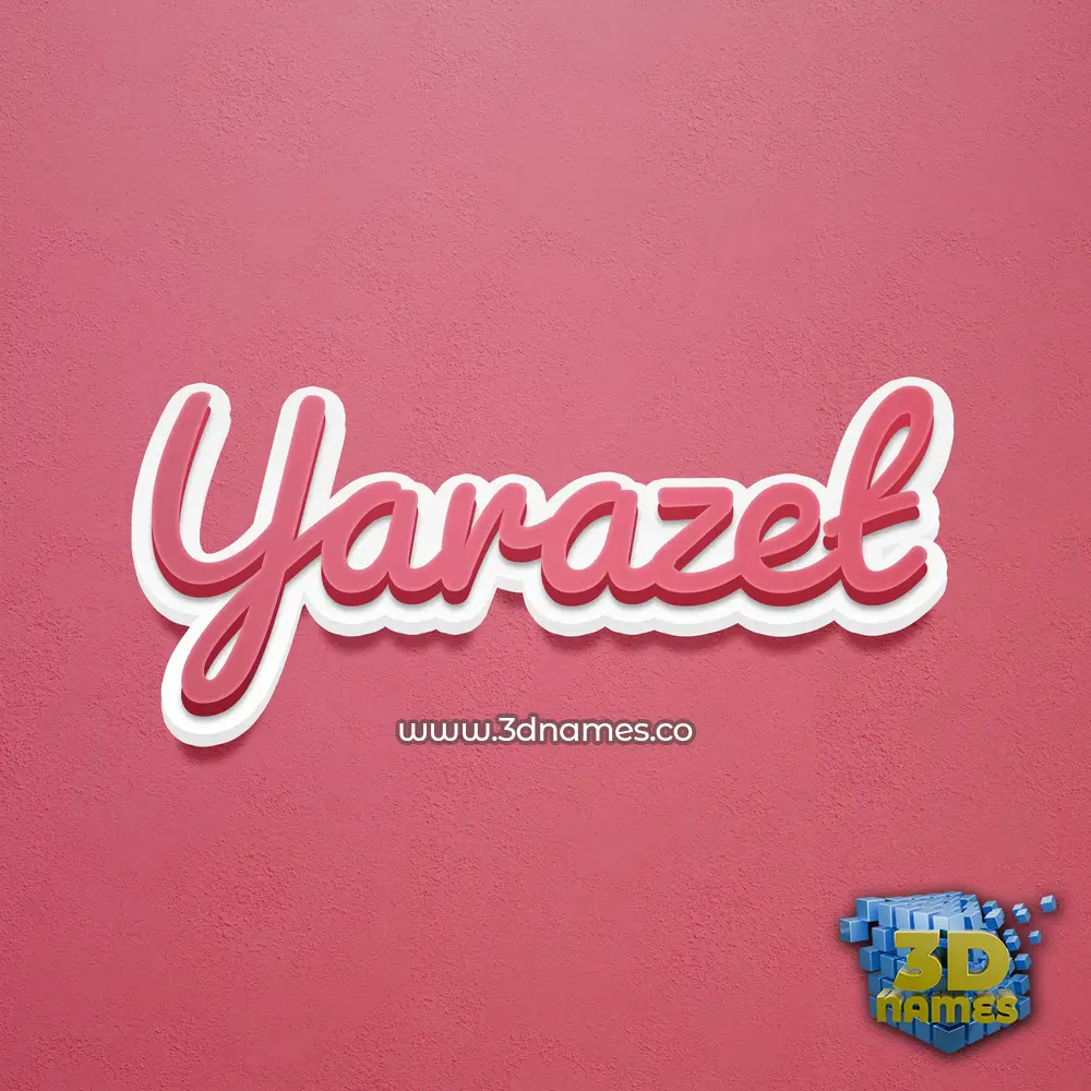 yarazet in Red Scribble style - 3D name wallpaper