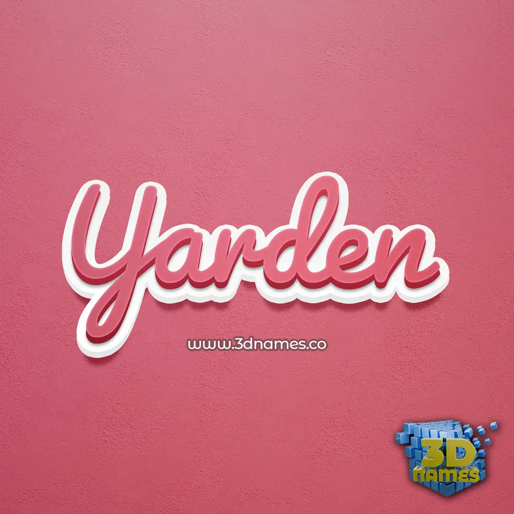 yarden in Red Scribble style - 3D name wallpaper