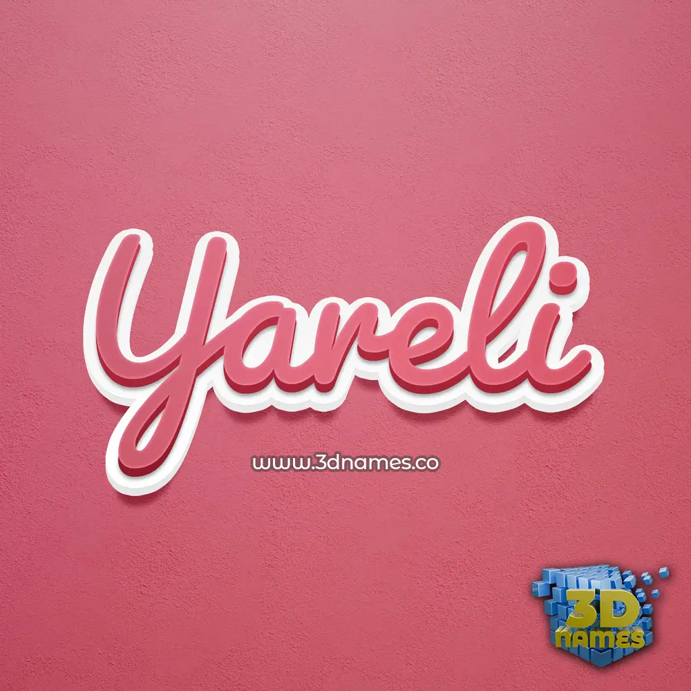 yareli in Red Scribble style - 3D name wallpaper