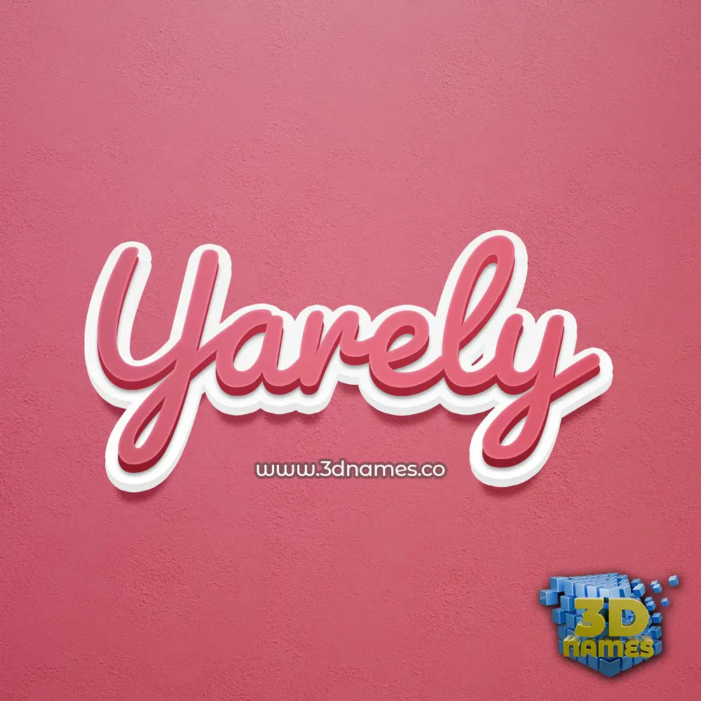 yarely in Red Scribble style - 3D name wallpaper