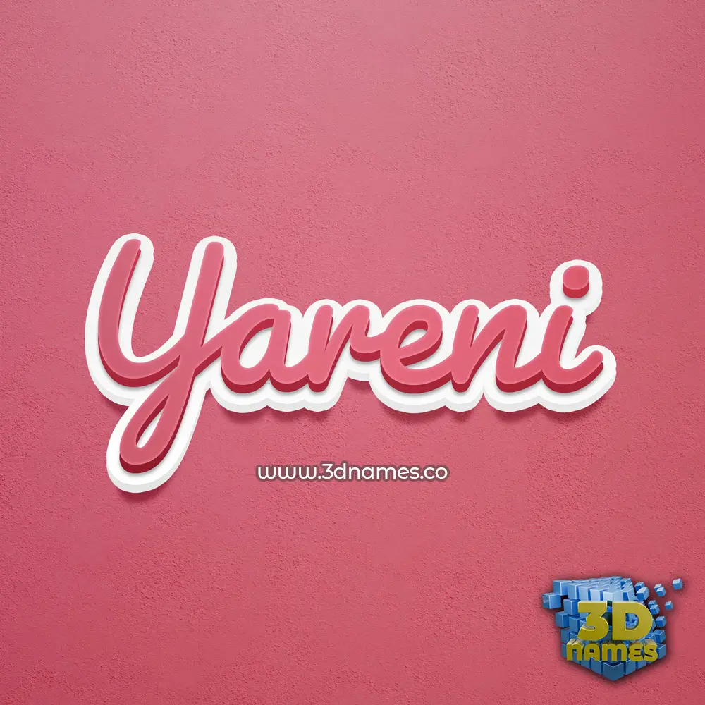 yareni in Red Scribble style - 3D name wallpaper