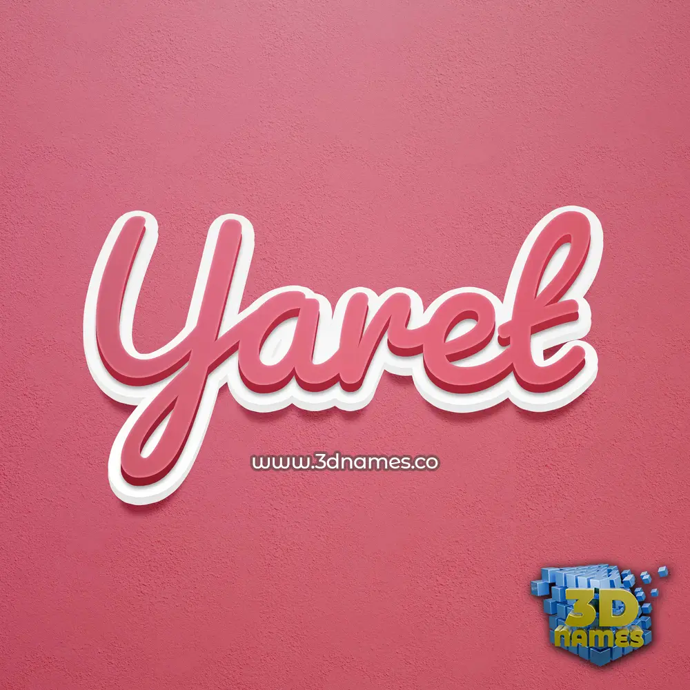 yaret in Red Scribble style - 3D name wallpaper