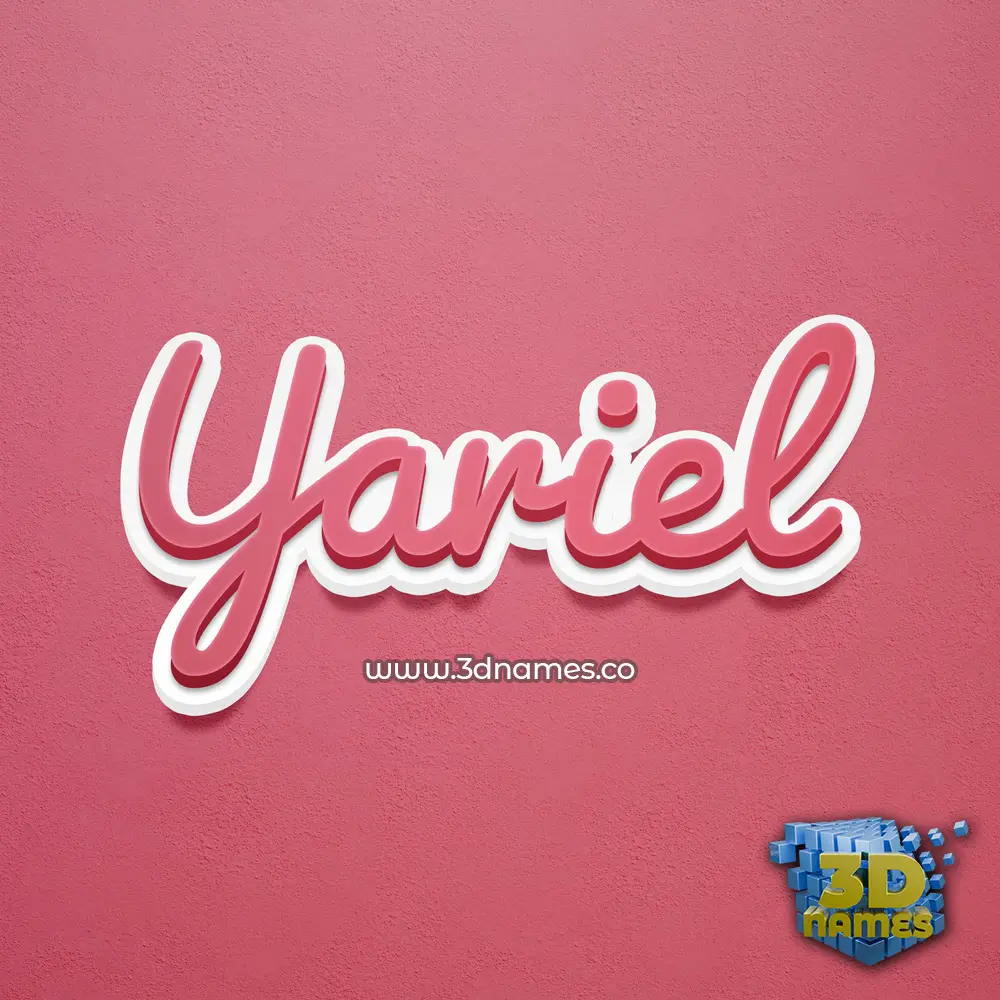 yariel in Red Scribble style - 3D name wallpaper