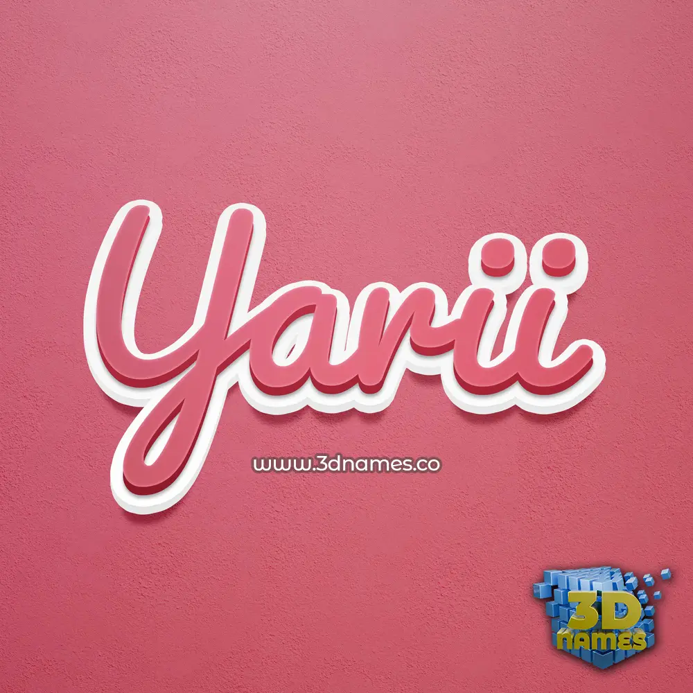 yarii in Red Scribble style - 3D name wallpaper