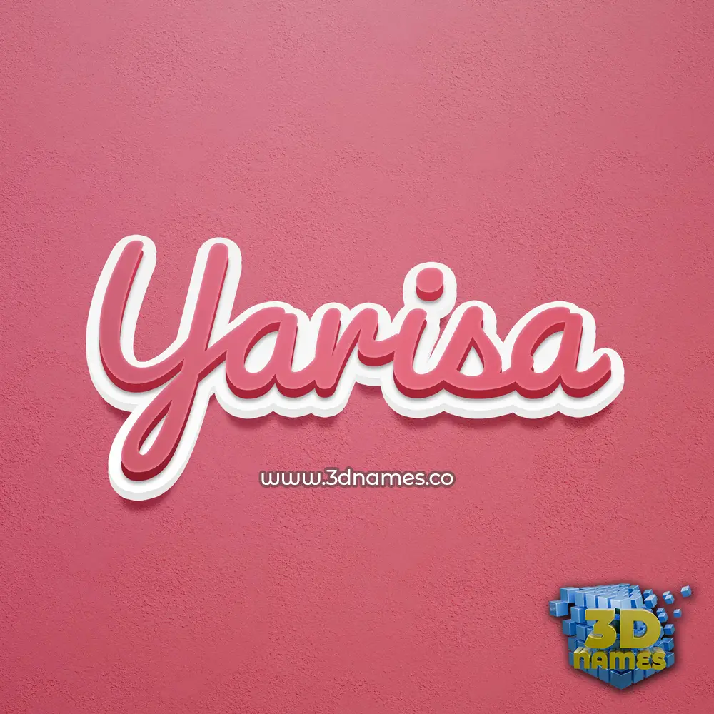 yarisa in Red Scribble style - 3D name wallpaper