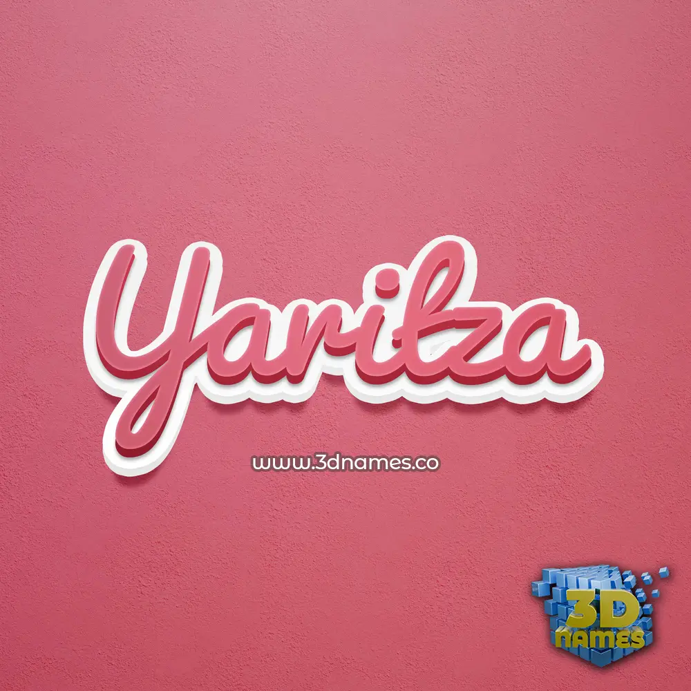 yaritza in Red Scribble style - 3D name wallpaper