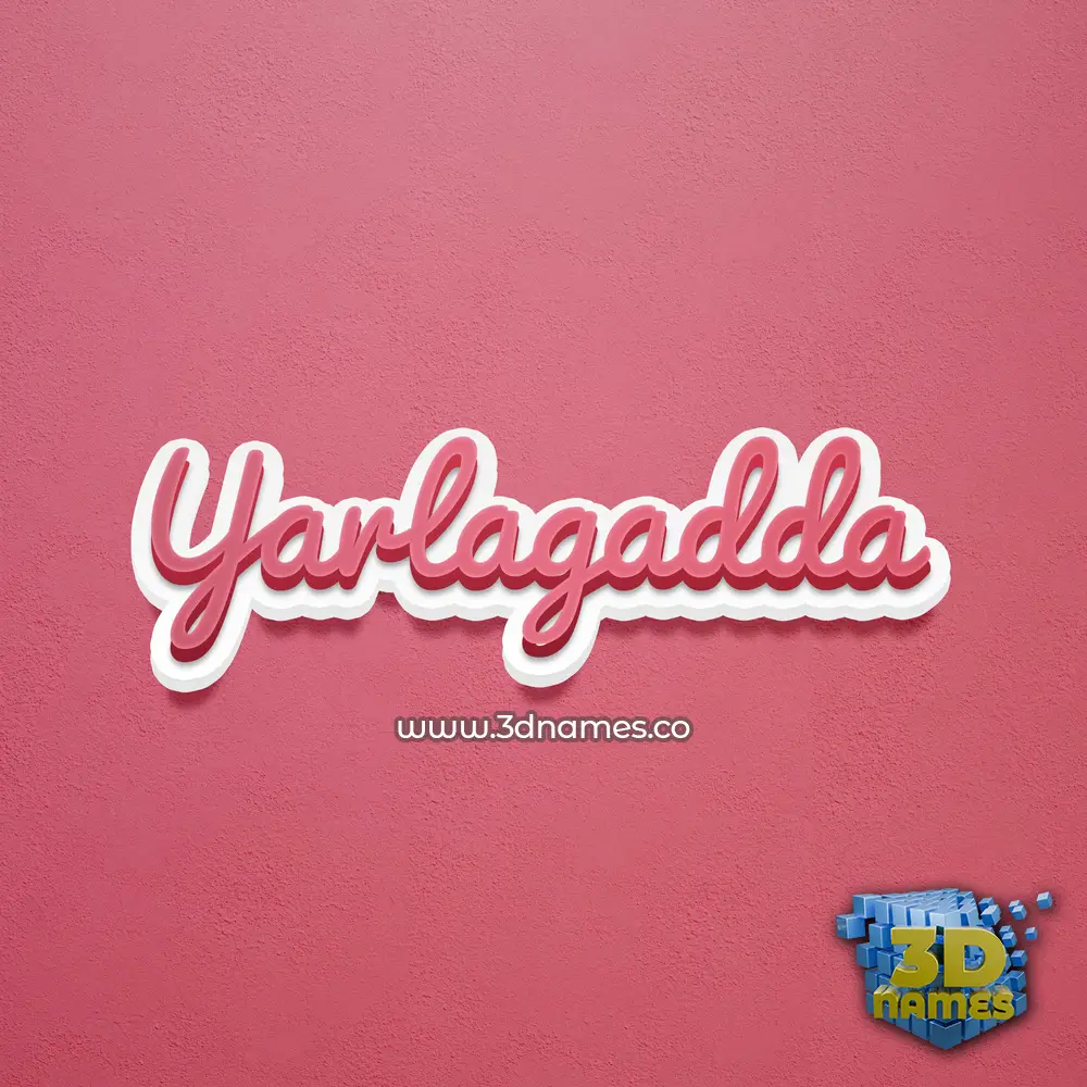 yarlagadda in Red Scribble style - 3D name wallpaper
