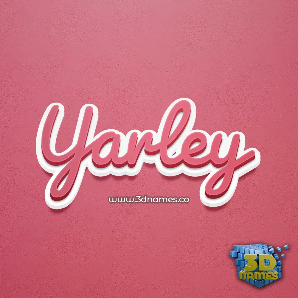 yarley in Red Scribble style - 3D name wallpaper