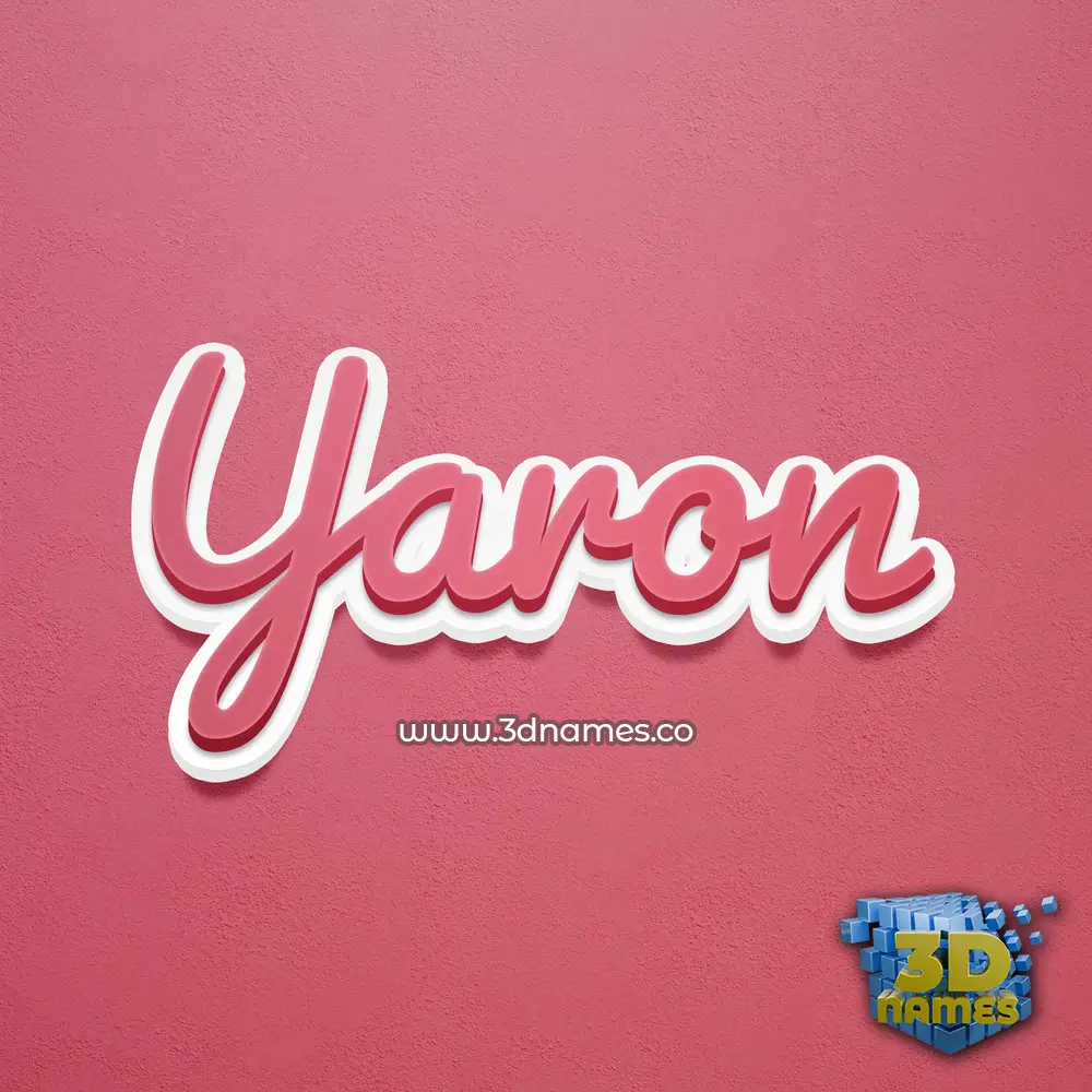 yaron in Red Scribble style - 3D name wallpaper