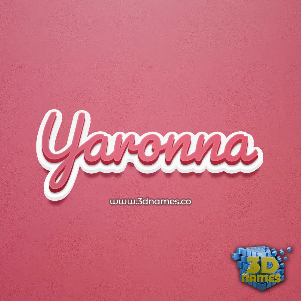yaronna in Red Scribble style - 3D name wallpaper