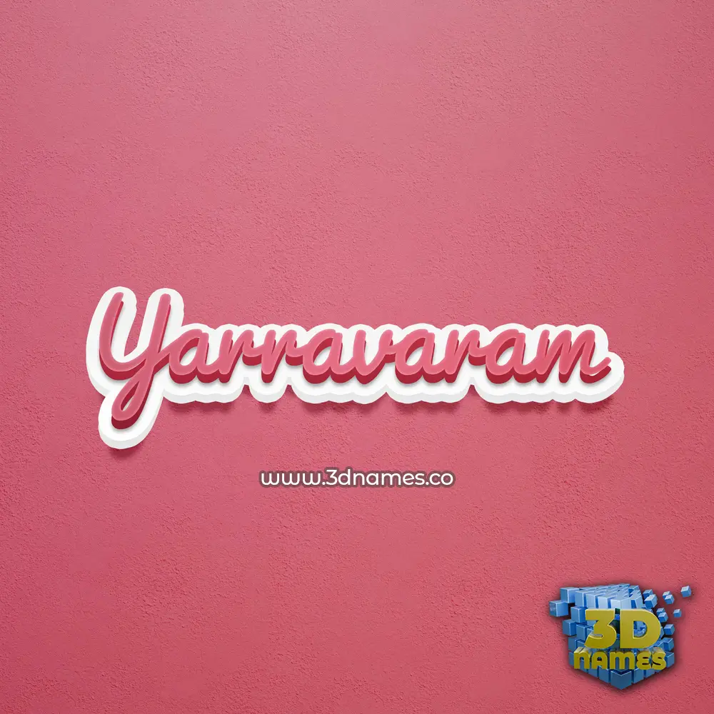 yarravaram in Red Scribble style - 3D name wallpaper