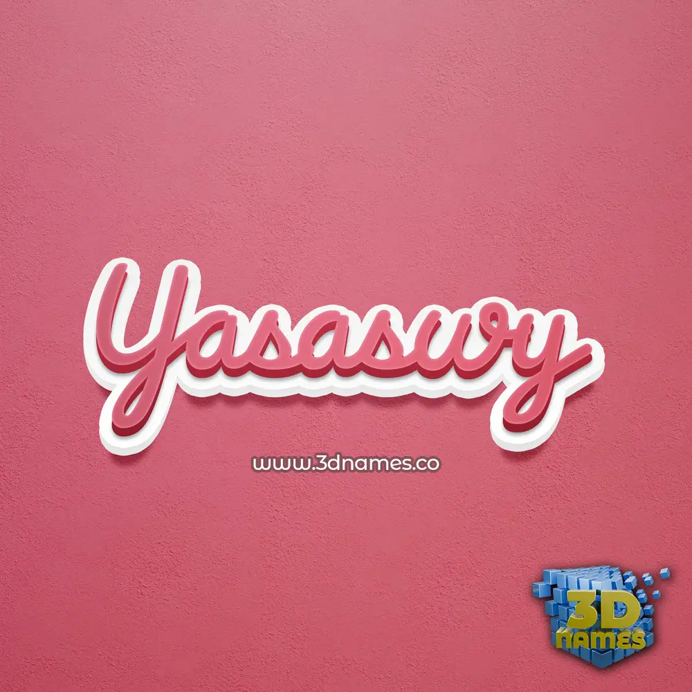 yasaswy in Red Scribble style - 3D name wallpaper