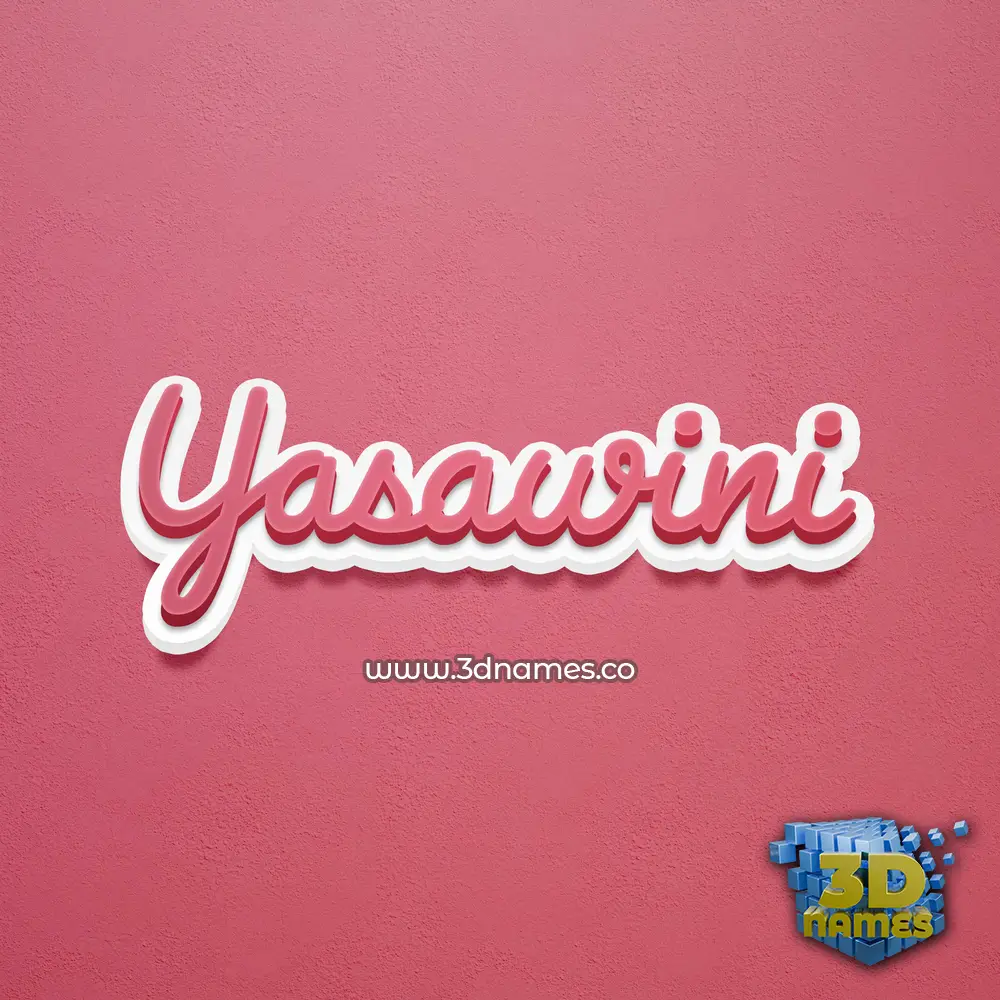 yasawini in Red Scribble style - 3D name wallpaper