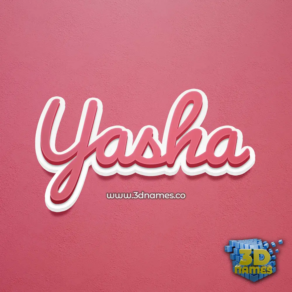 yasha in Red Scribble style - 3D name wallpaper
