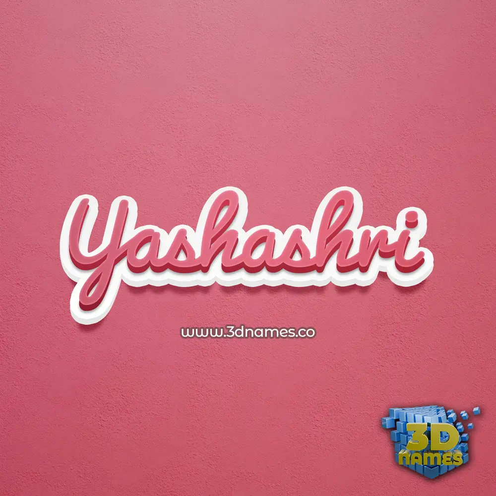 yashashri in Red Scribble style - 3D name wallpaper
